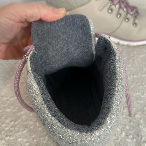 COLE HAAN Zerogrand Hiker Boots Booties Grey Tan Purple Women's size 9 - Picture 7 of 10